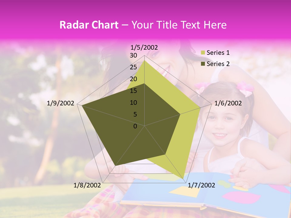 Outdoor Sister Babies PowerPoint Template