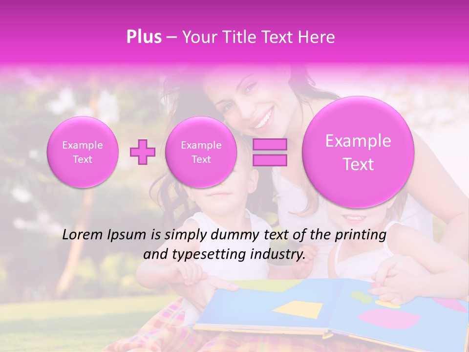 Outdoor Sister Babies PowerPoint Template