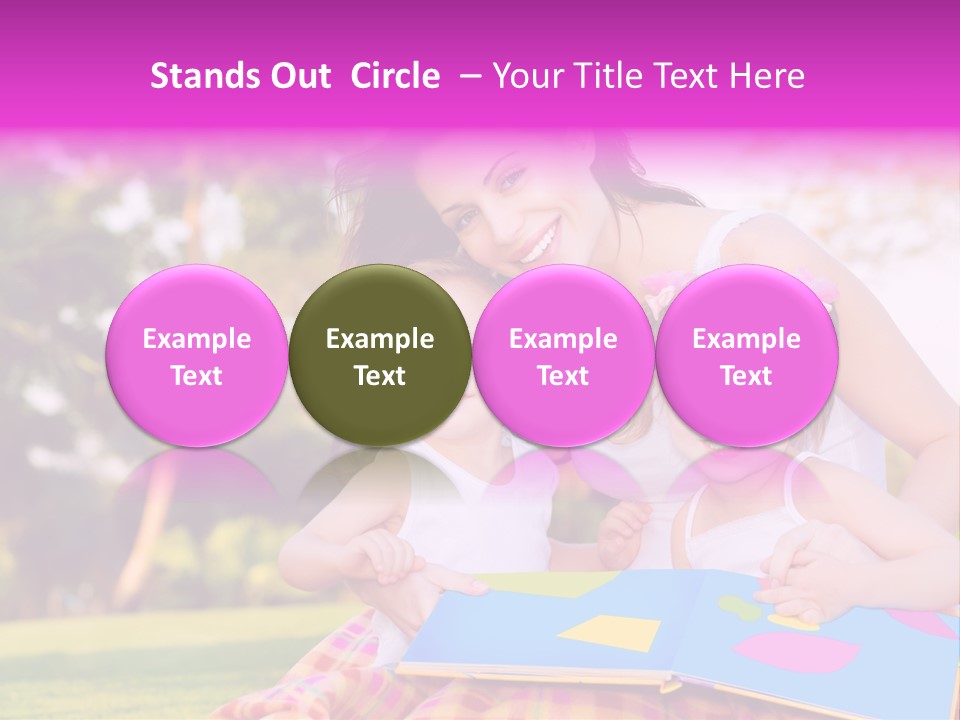Outdoor Sister Babies PowerPoint Template