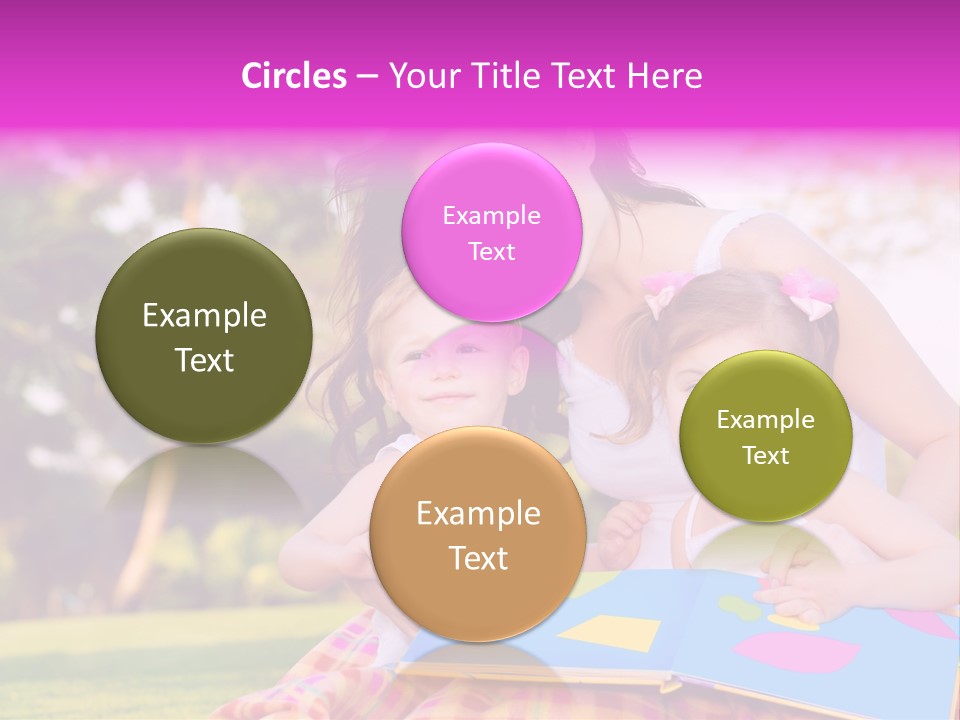 Outdoor Sister Babies PowerPoint Template