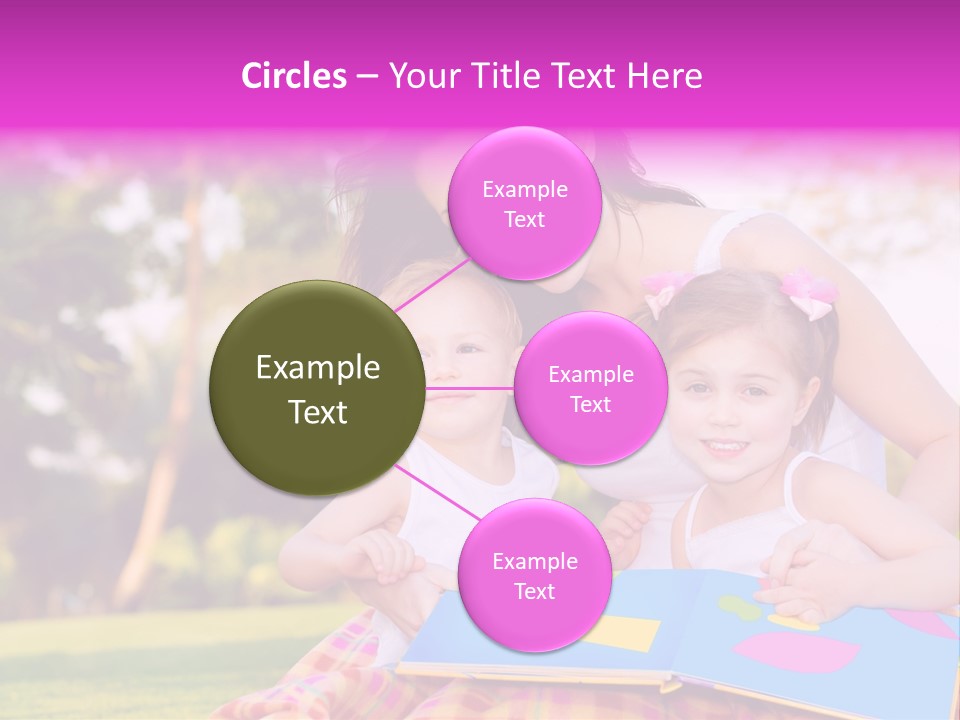 Outdoor Sister Babies PowerPoint Template