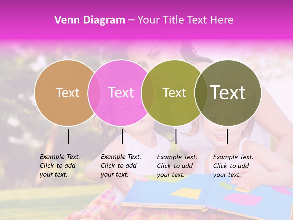 Outdoor Sister Babies PowerPoint Template