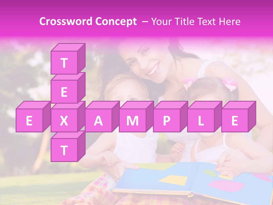 Outdoor Sister Babies PowerPoint Template