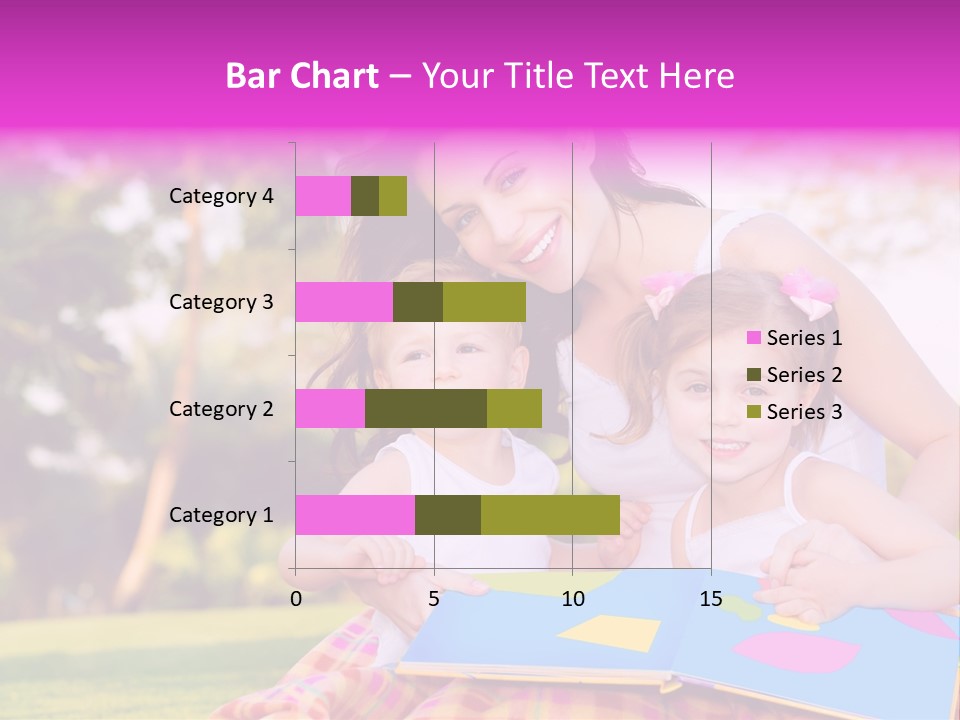 Outdoor Sister Babies PowerPoint Template