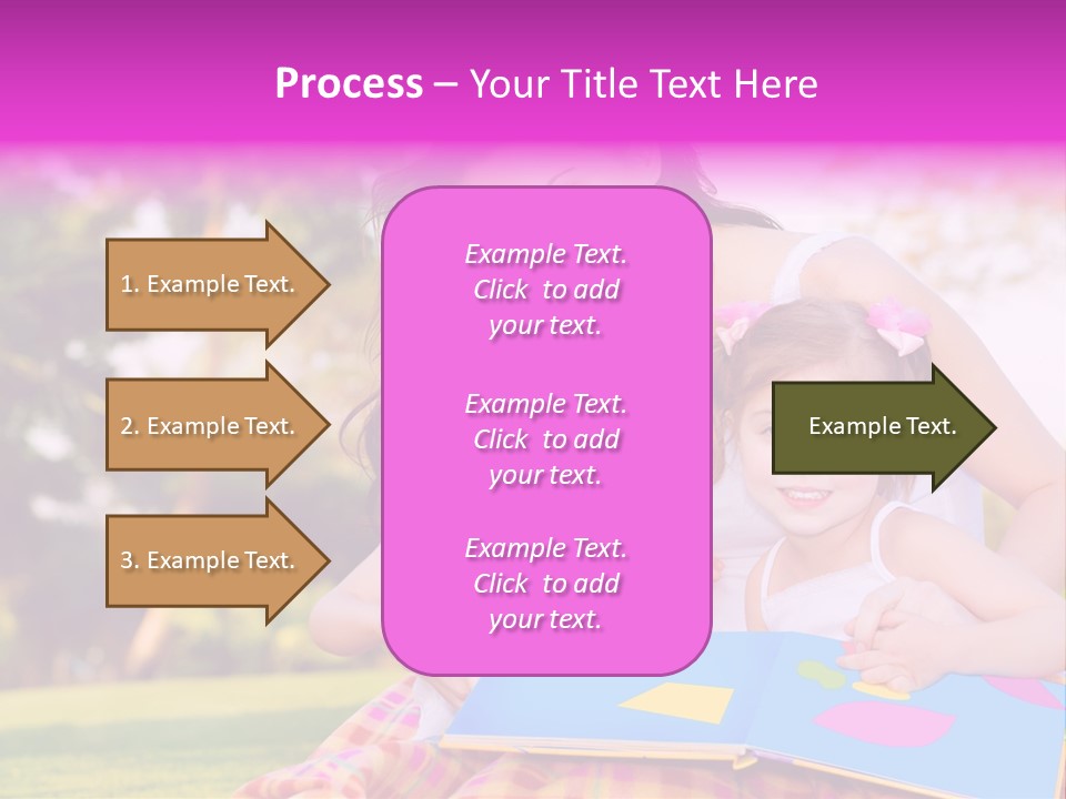 Outdoor Sister Babies PowerPoint Template