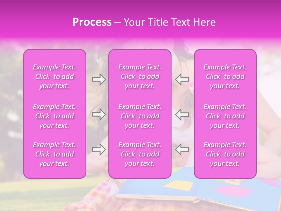 Outdoor Sister Babies PowerPoint Template