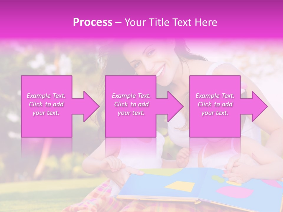 Outdoor Sister Babies PowerPoint Template