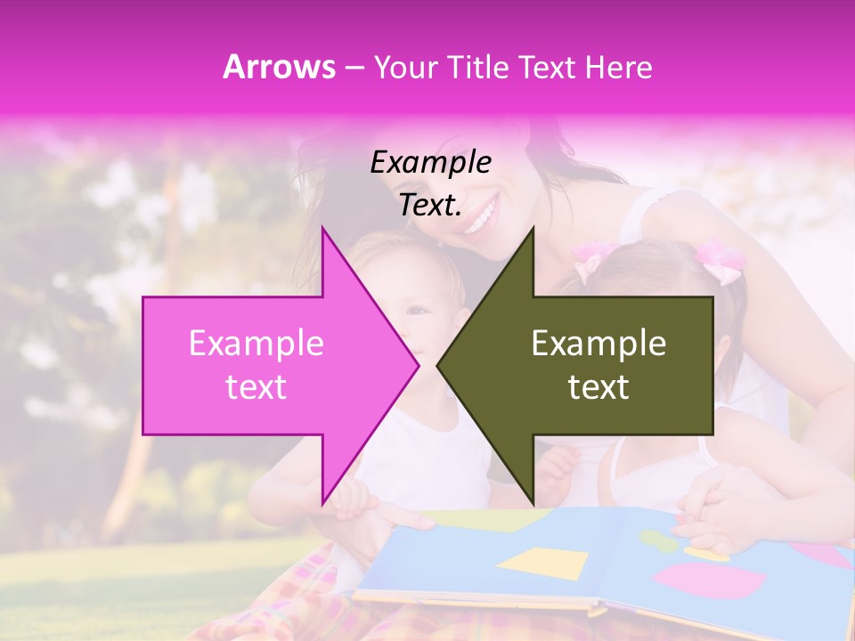 Outdoor Sister Babies PowerPoint Template