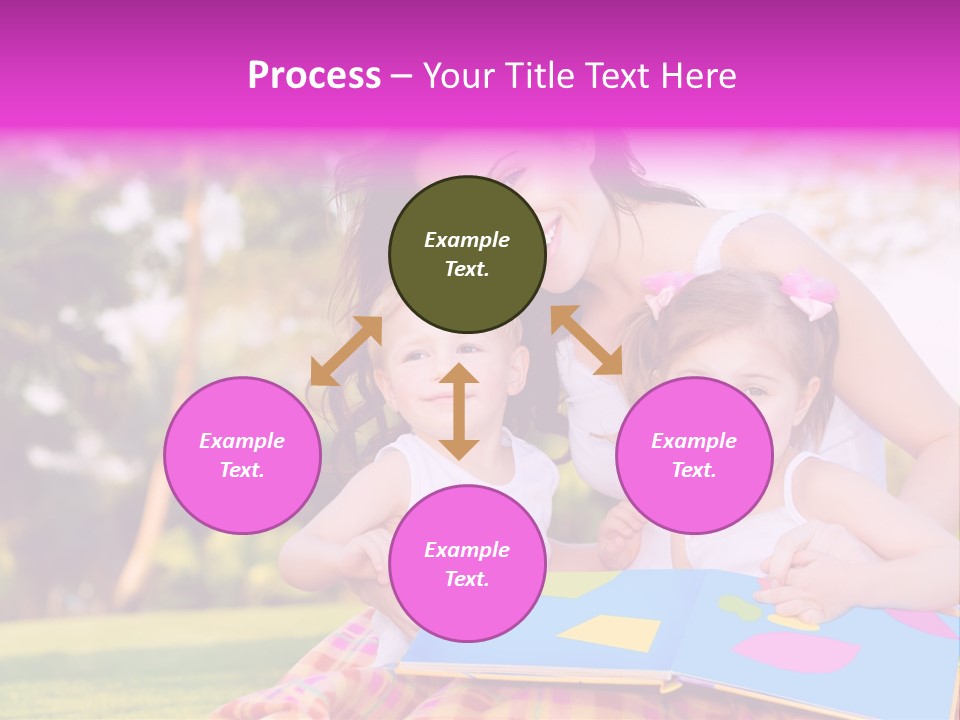 Outdoor Sister Babies PowerPoint Template