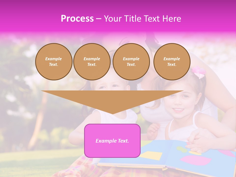 Outdoor Sister Babies PowerPoint Template