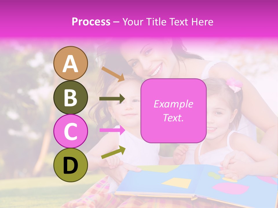 Outdoor Sister Babies PowerPoint Template