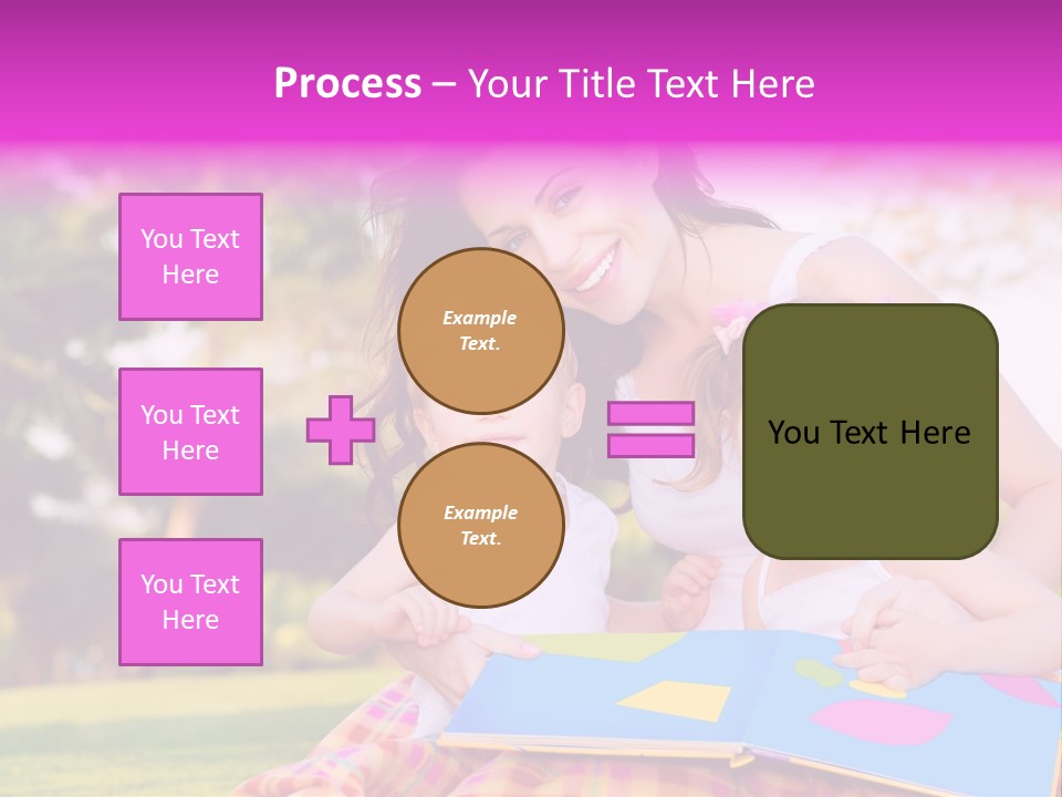 Outdoor Sister Babies PowerPoint Template