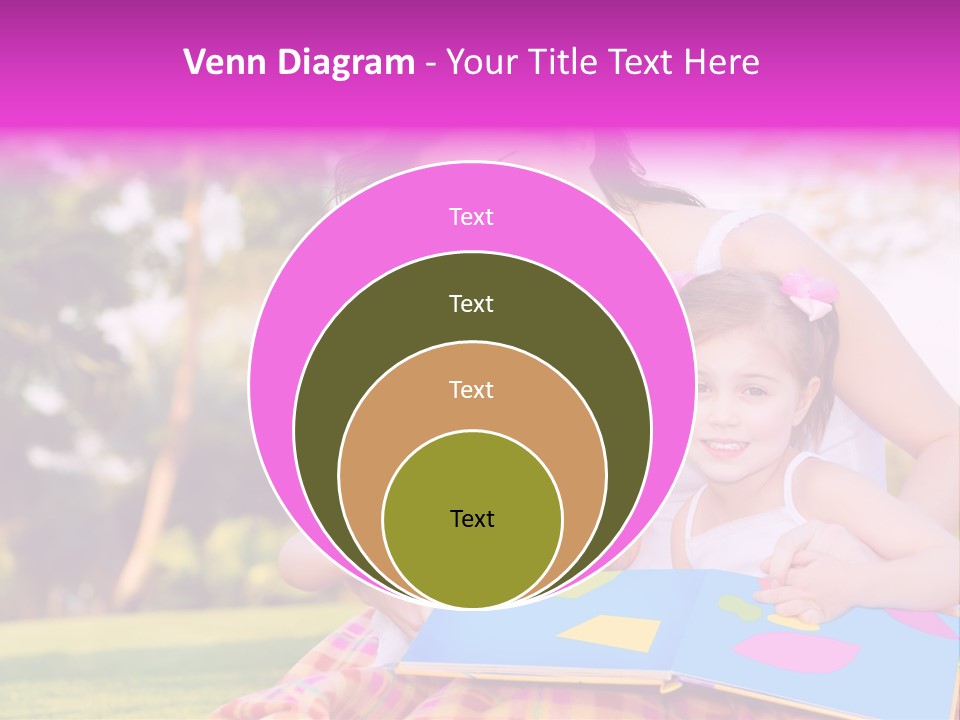 Outdoor Sister Babies PowerPoint Template