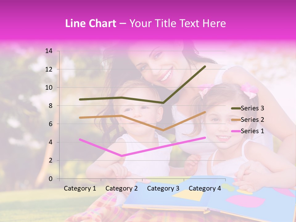 Outdoor Sister Babies PowerPoint Template