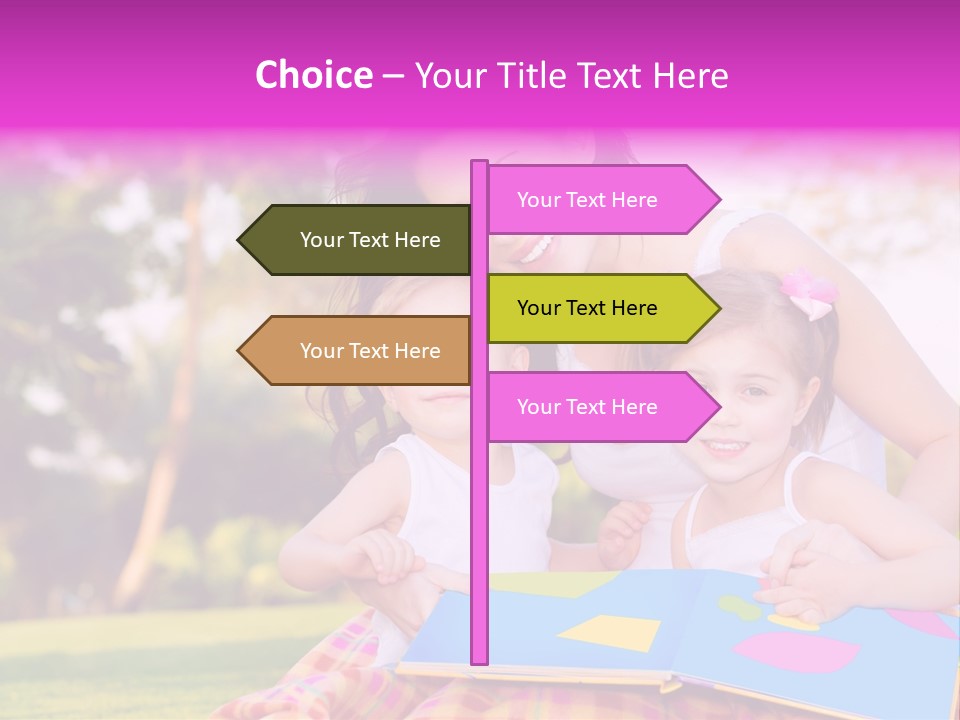 Outdoor Sister Babies PowerPoint Template