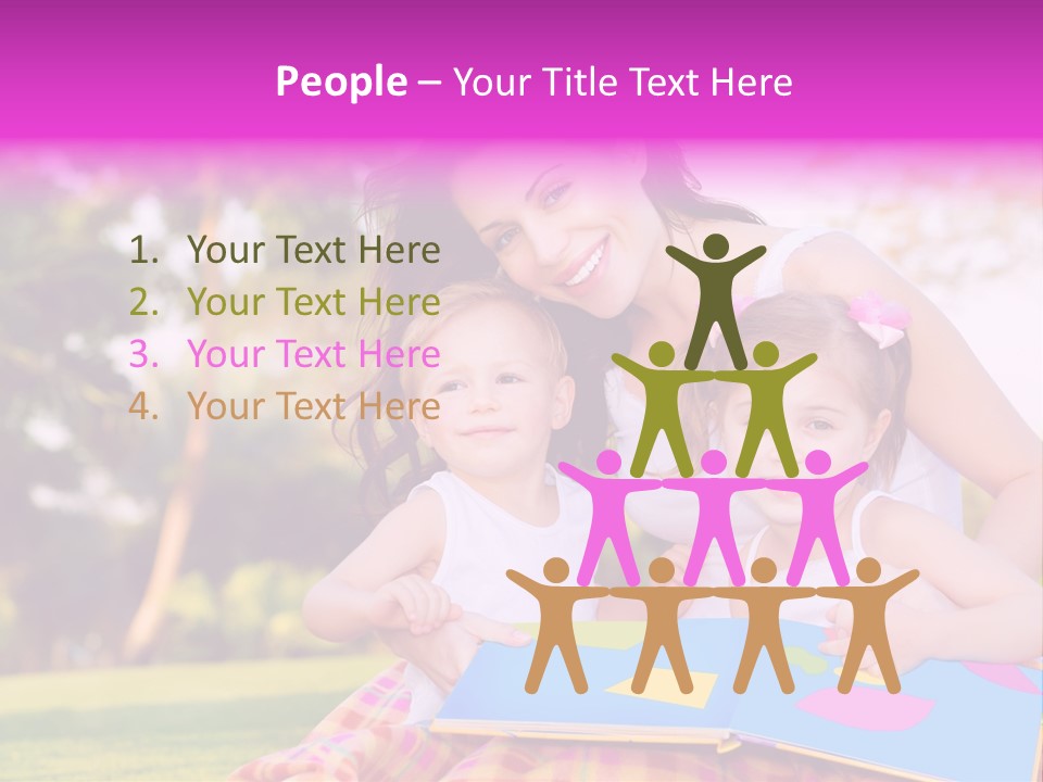 Outdoor Sister Babies PowerPoint Template