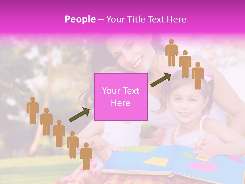 Outdoor Sister Babies PowerPoint Template