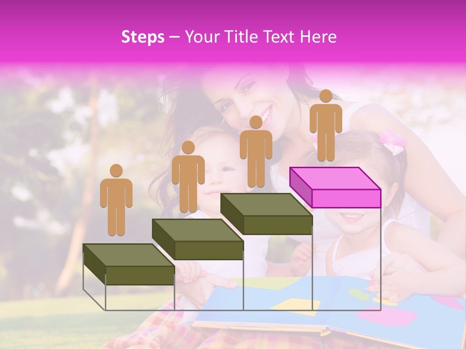 Outdoor Sister Babies PowerPoint Template