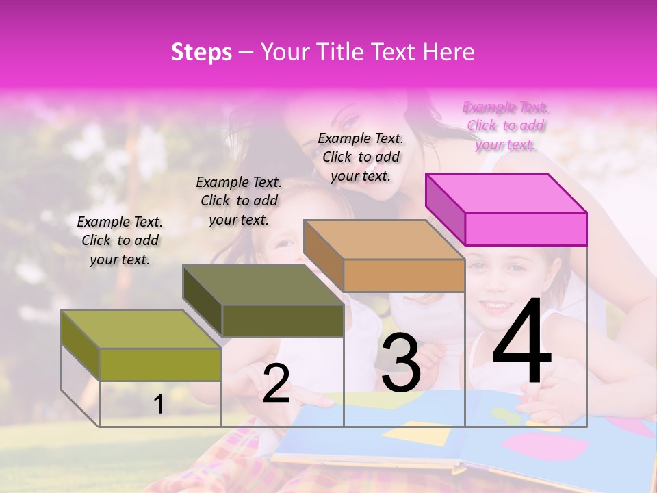 Outdoor Sister Babies PowerPoint Template