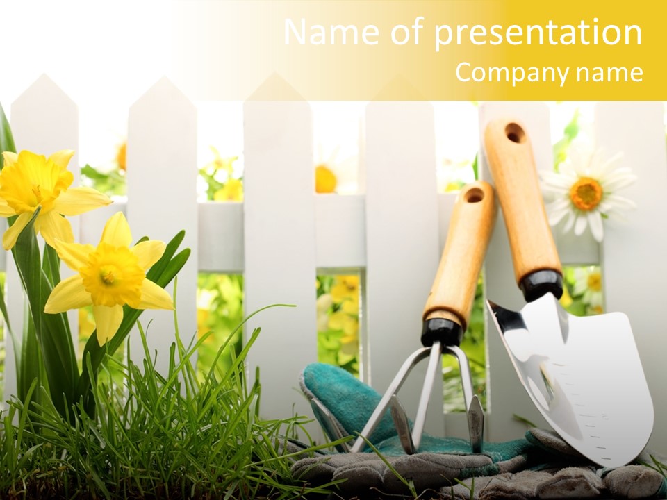 Garden Beautiful Work PowerPoint Template