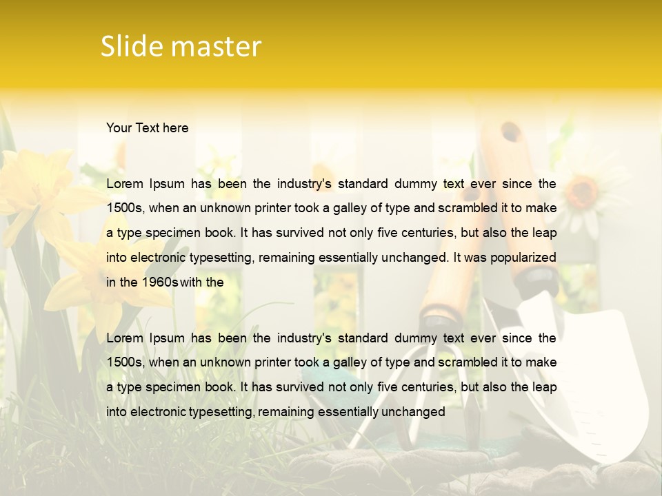 Garden Beautiful Work PowerPoint Template