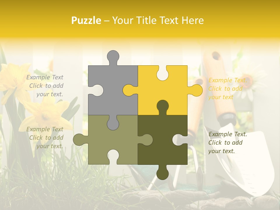 Garden Beautiful Work PowerPoint Template