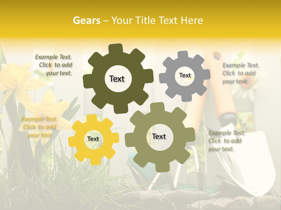 Garden Beautiful Work PowerPoint Template