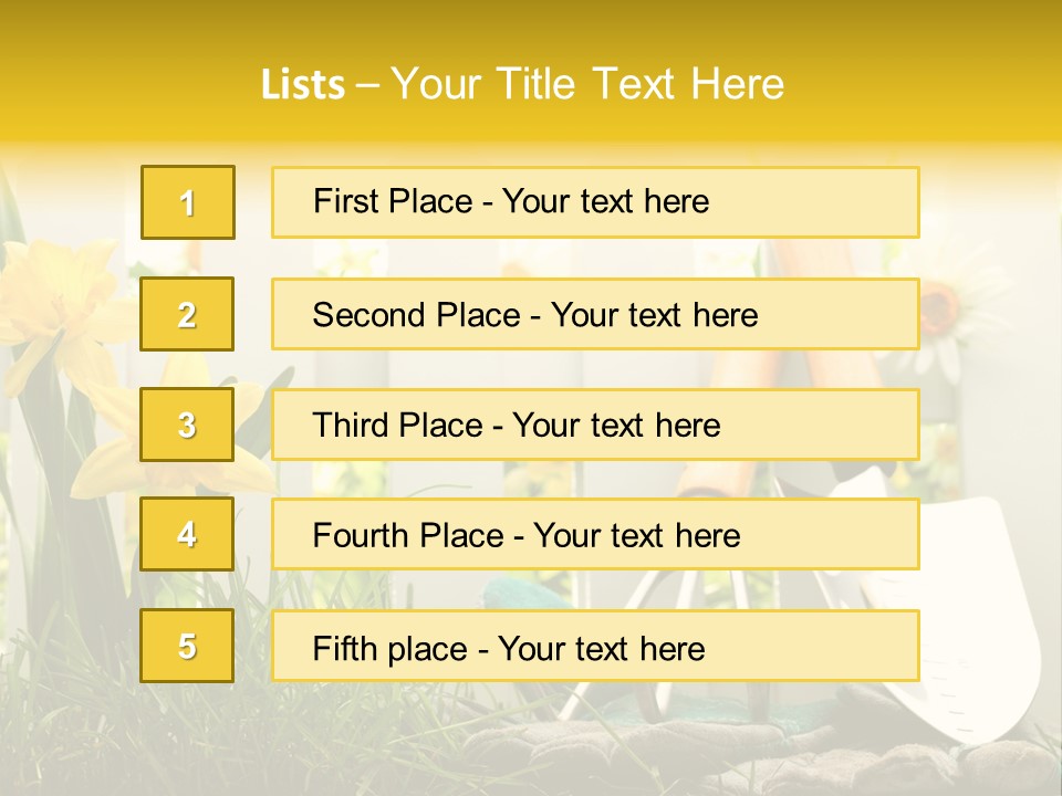 Garden Beautiful Work PowerPoint Template