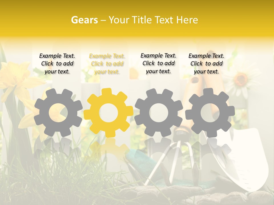 Garden Beautiful Work PowerPoint Template