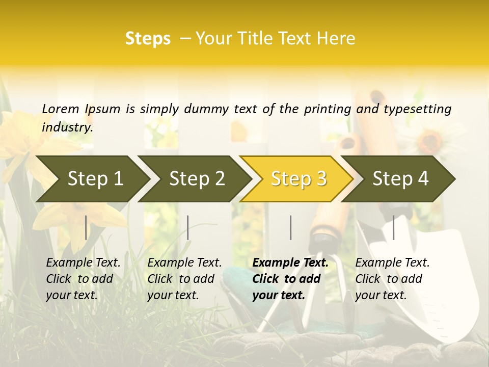 Garden Beautiful Work PowerPoint Template