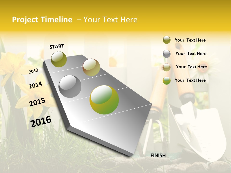 Garden Beautiful Work PowerPoint Template