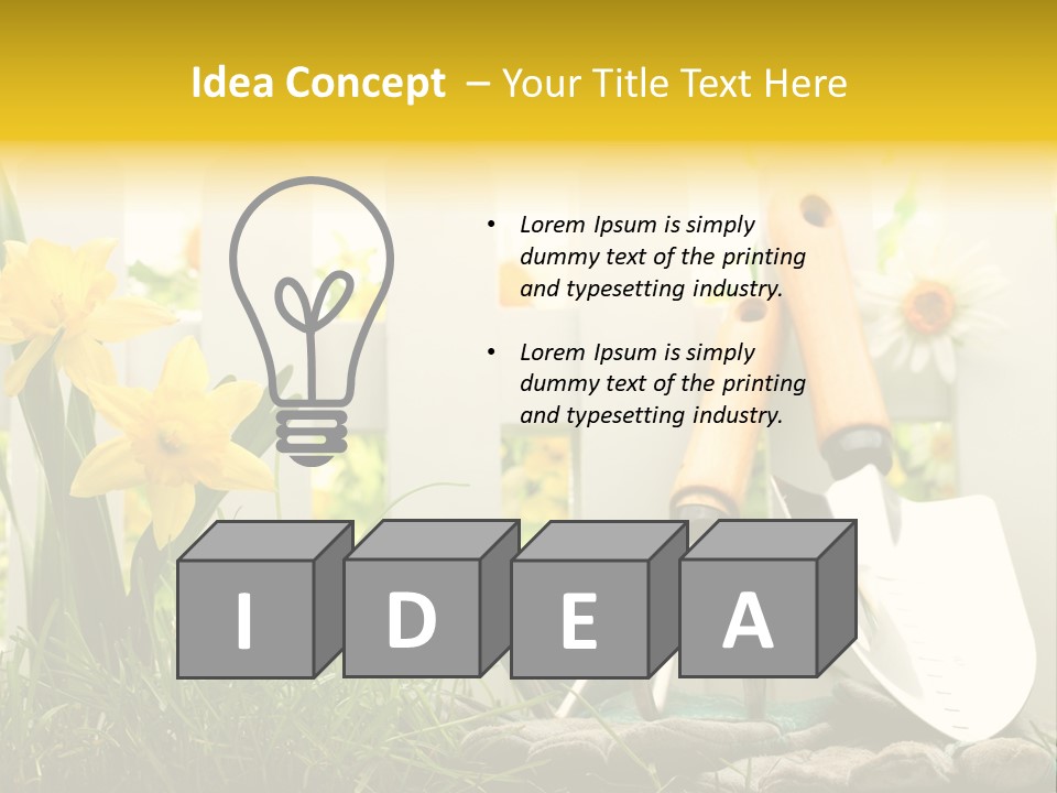 Garden Beautiful Work PowerPoint Template