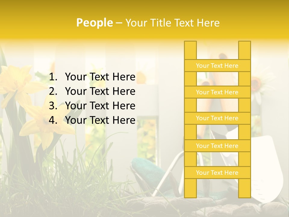 Garden Beautiful Work PowerPoint Template