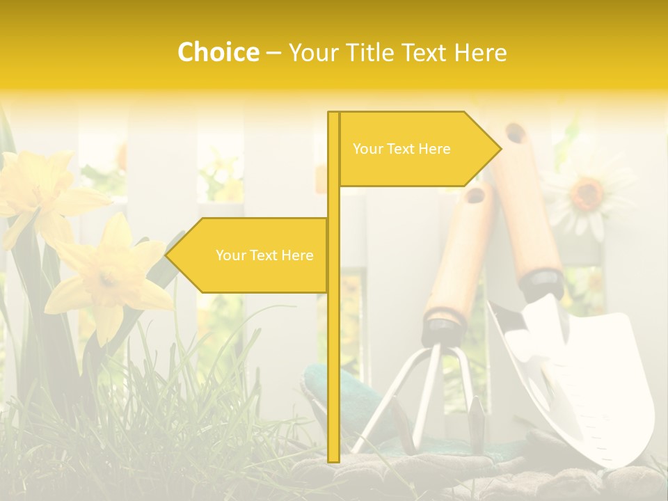 Garden Beautiful Work PowerPoint Template