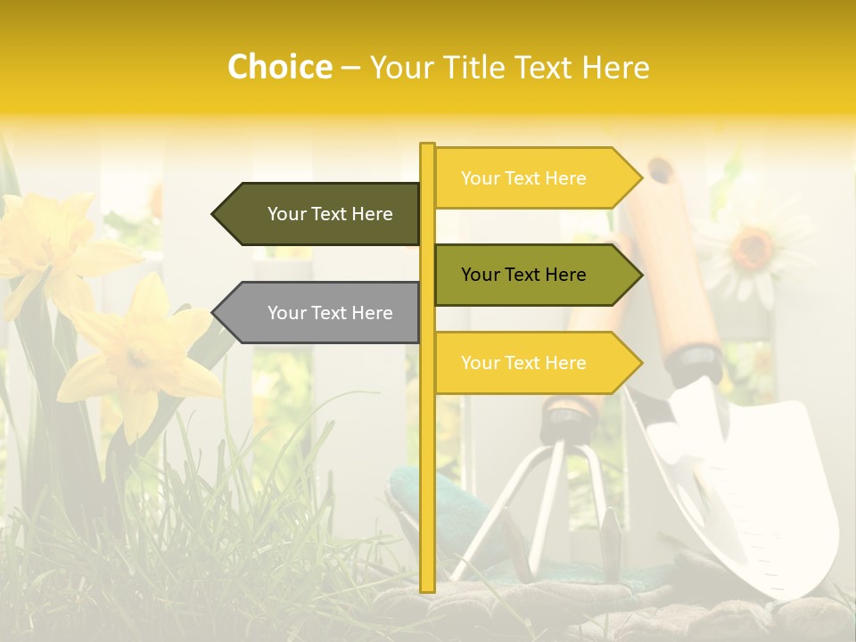 Garden Beautiful Work PowerPoint Template