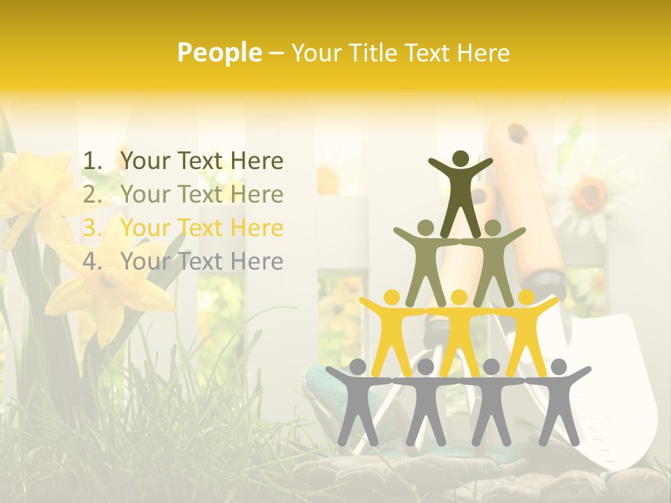 Garden Beautiful Work PowerPoint Template