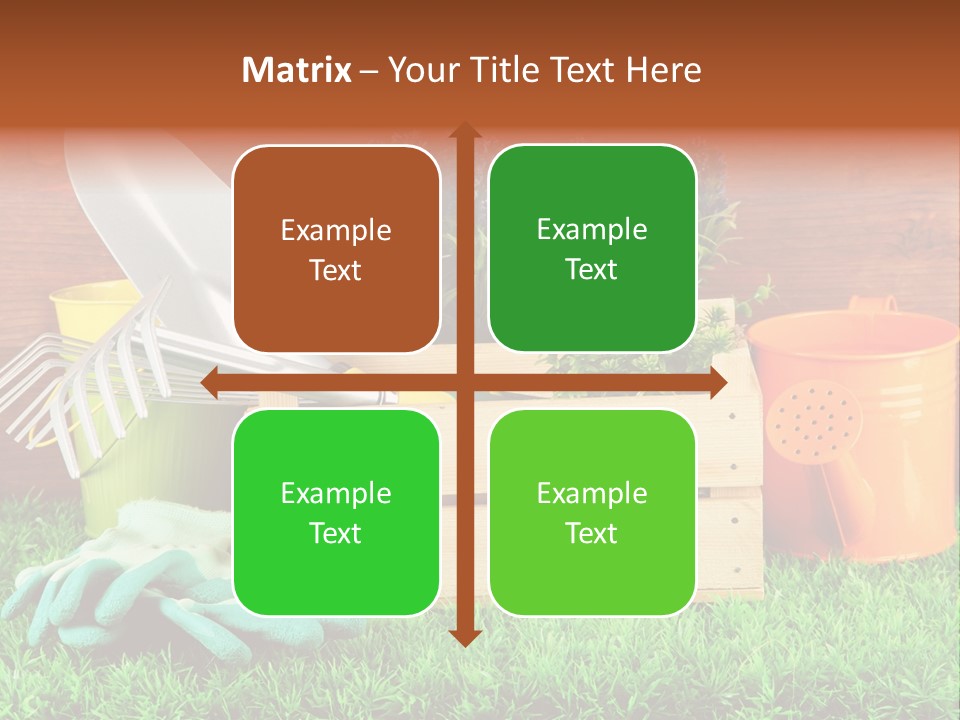 Dirt Leaf Flowerpot PowerPoint Template