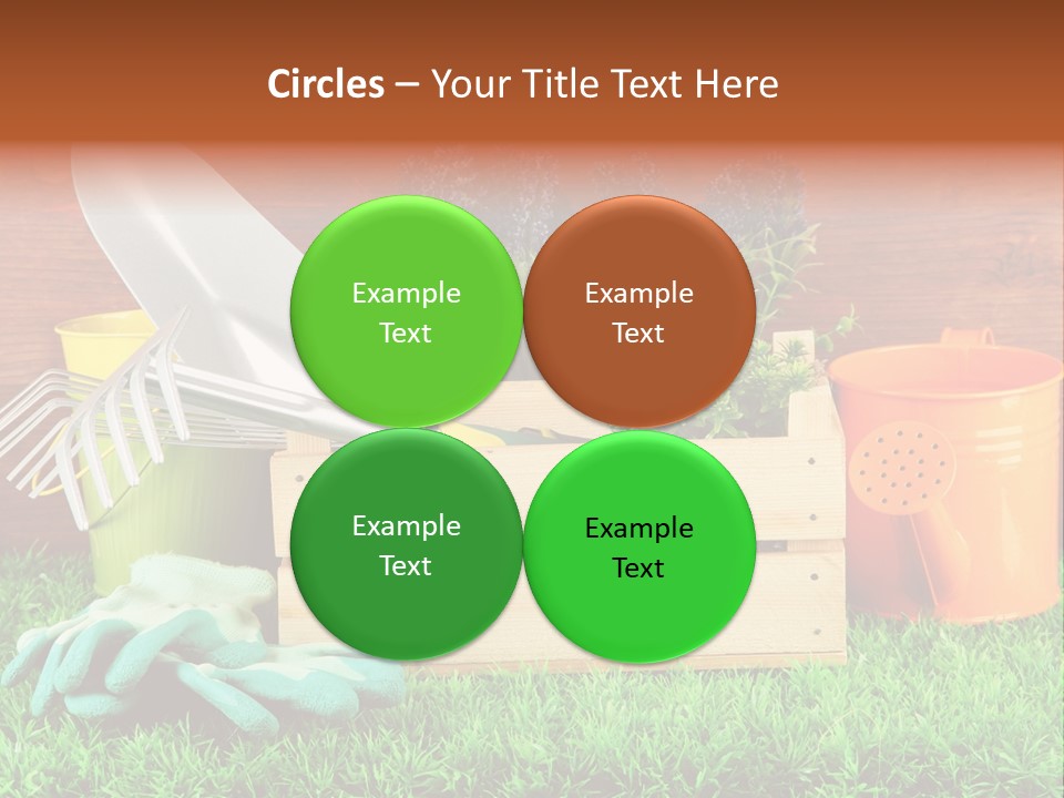 Dirt Leaf Flowerpot PowerPoint Template