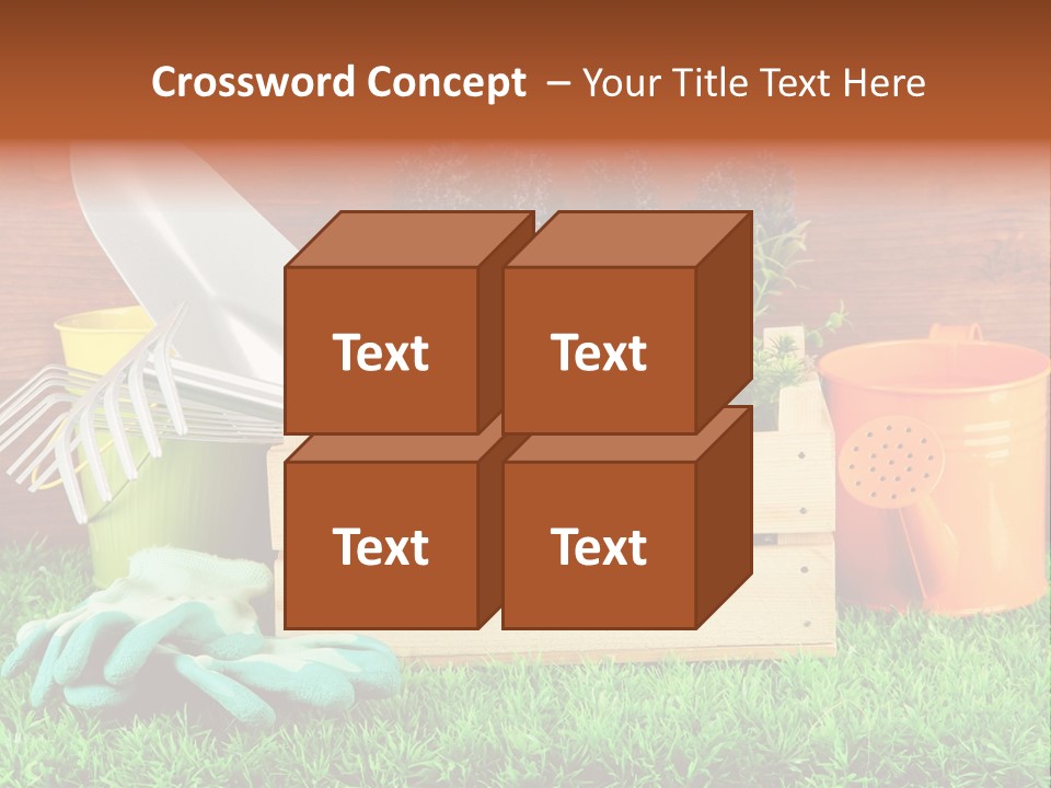 Dirt Leaf Flowerpot PowerPoint Template