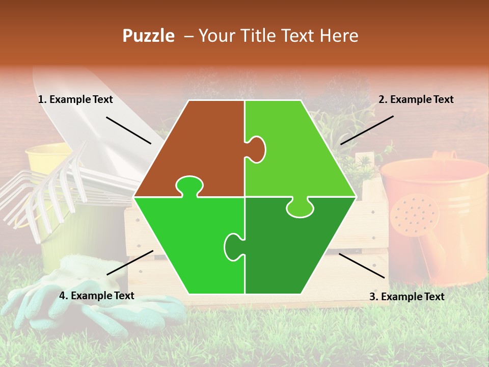 Dirt Leaf Flowerpot PowerPoint Template