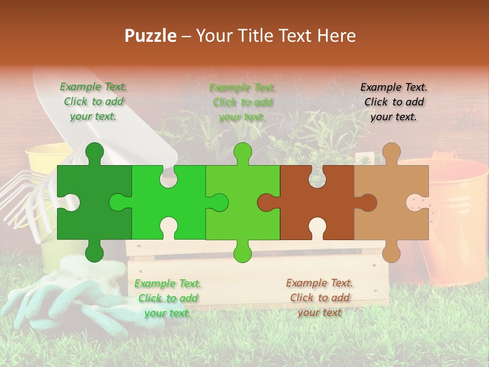 Dirt Leaf Flowerpot PowerPoint Template