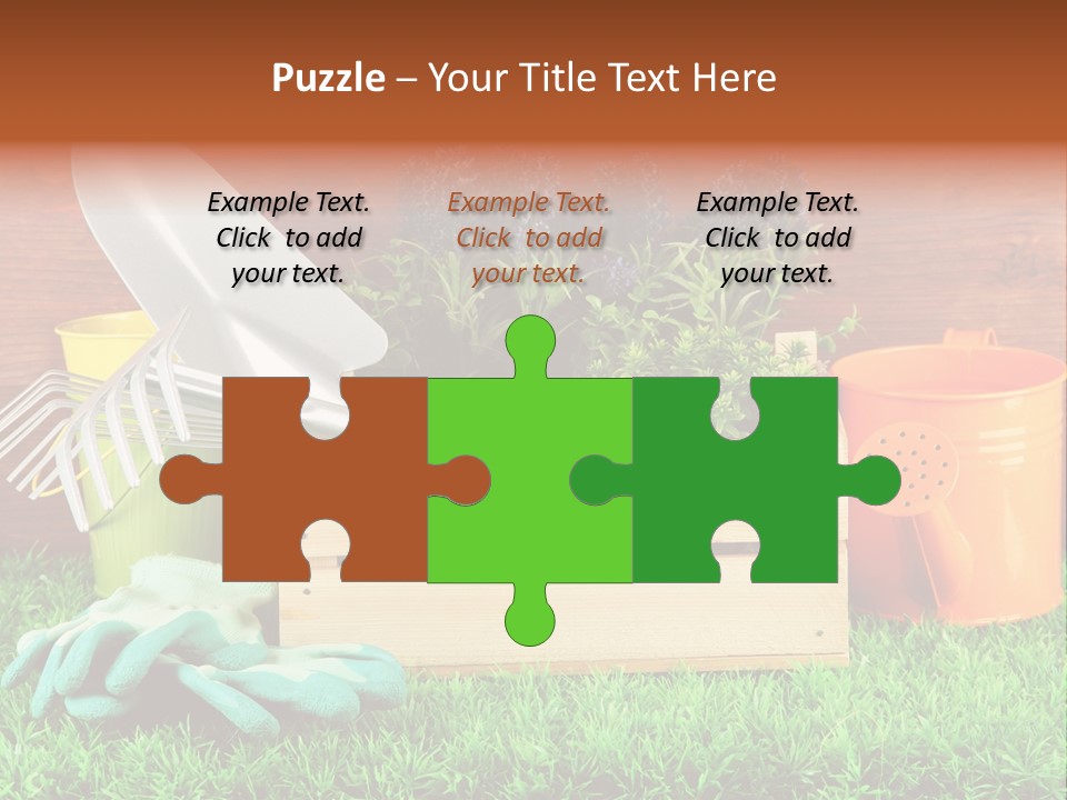 Dirt Leaf Flowerpot PowerPoint Template