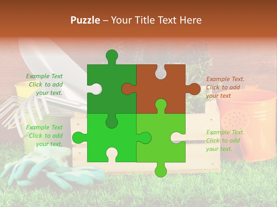 Dirt Leaf Flowerpot PowerPoint Template