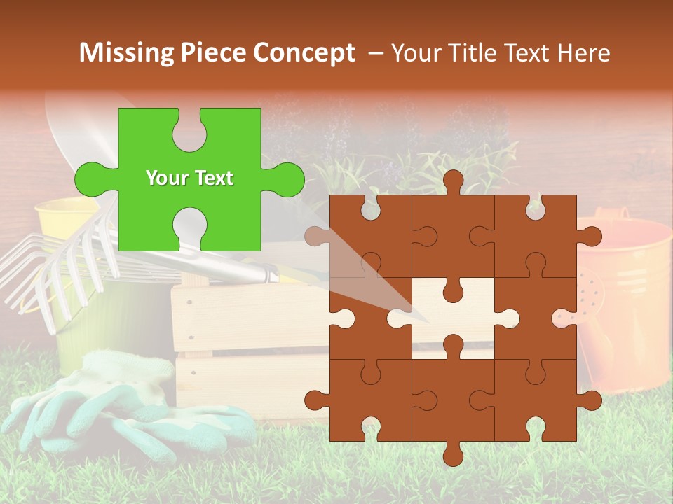 Dirt Leaf Flowerpot PowerPoint Template