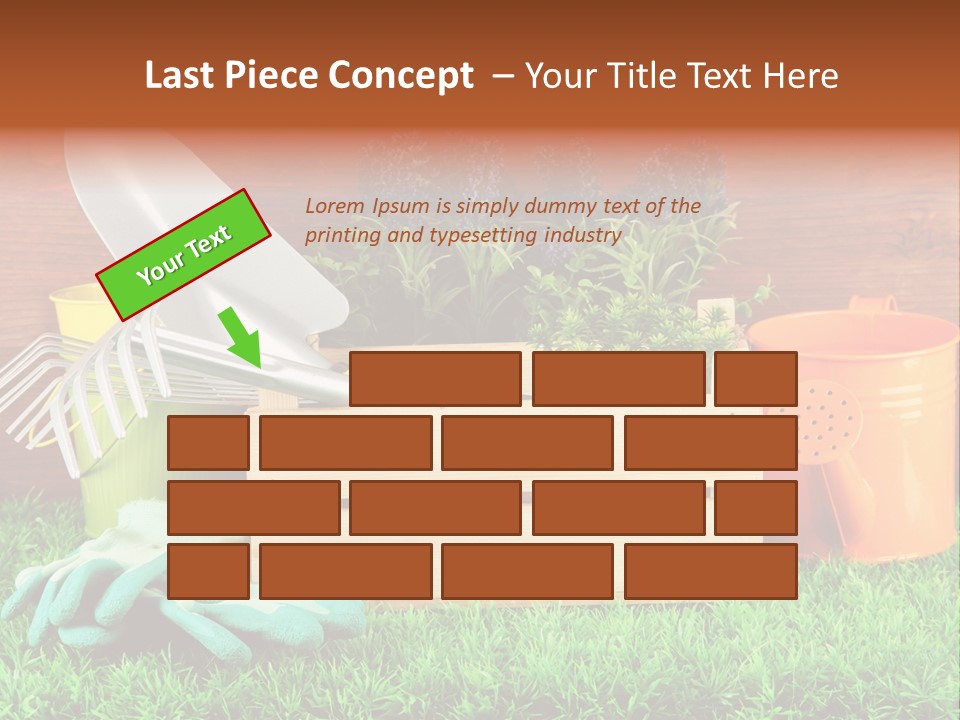 Dirt Leaf Flowerpot PowerPoint Template
