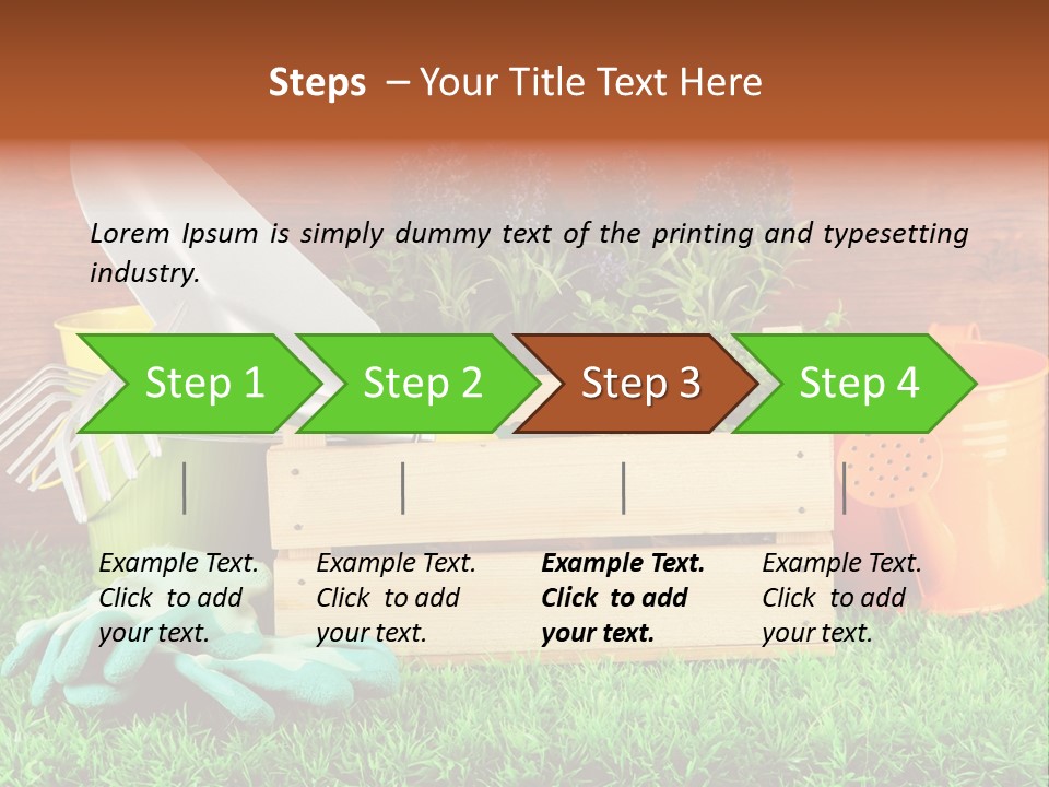 Dirt Leaf Flowerpot PowerPoint Template