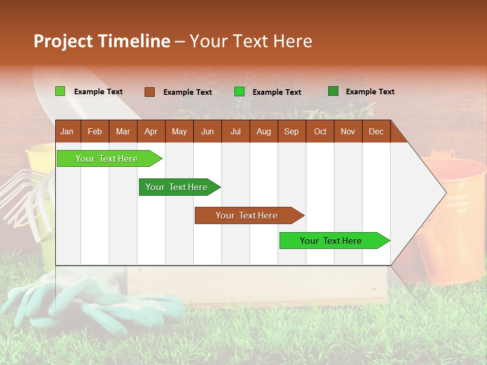 Dirt Leaf Flowerpot PowerPoint Template