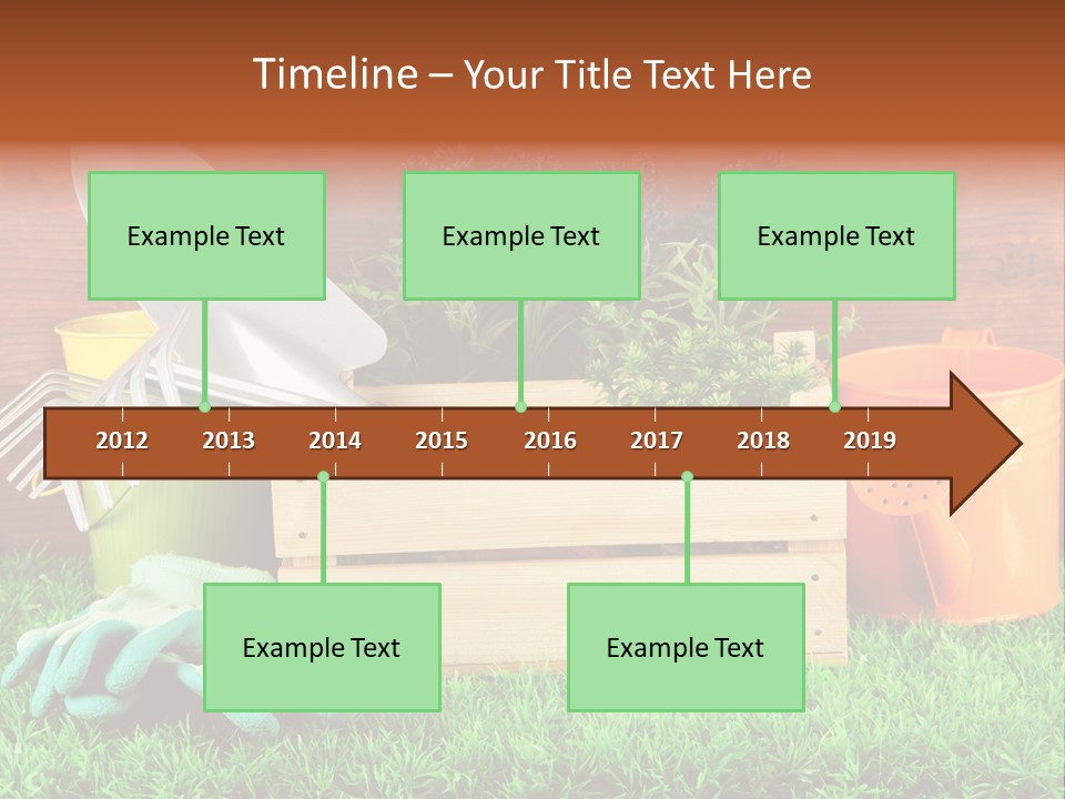 Dirt Leaf Flowerpot PowerPoint Template