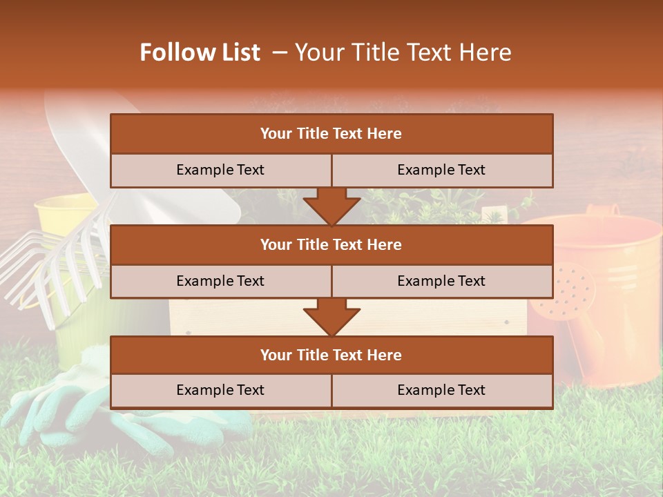 Dirt Leaf Flowerpot PowerPoint Template