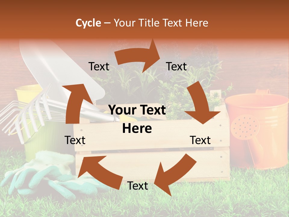 Dirt Leaf Flowerpot PowerPoint Template